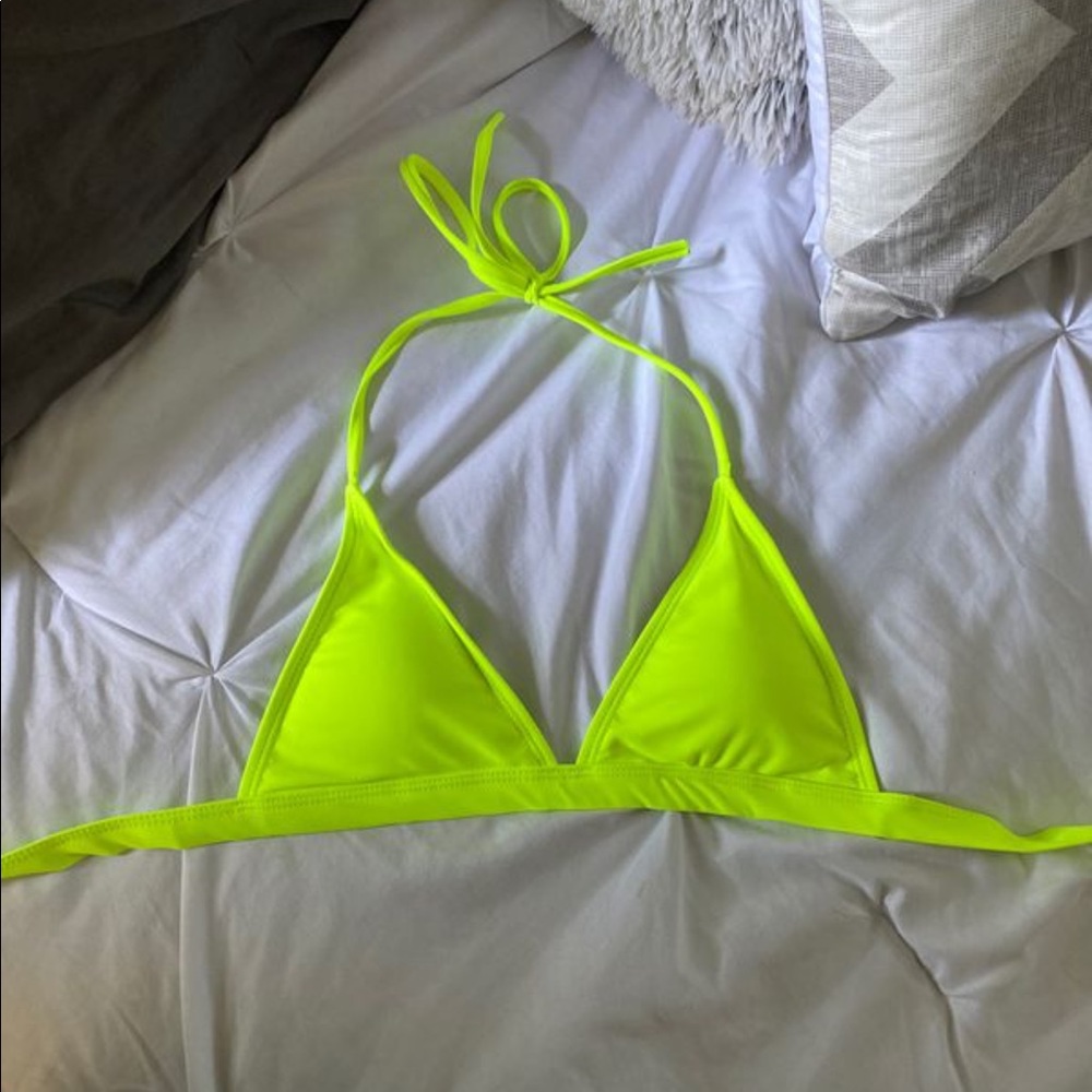 Neon green/yellow bikini top